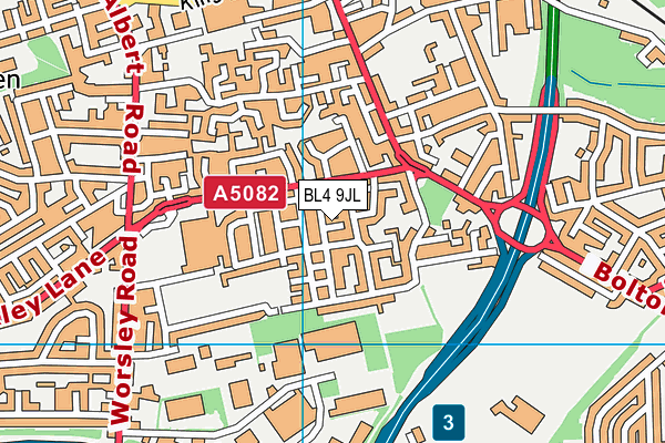 BL4 9JL map - OS VectorMap District (Ordnance Survey)