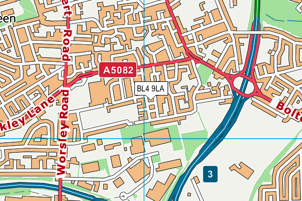 BL4 9LA map - OS VectorMap District (Ordnance Survey)