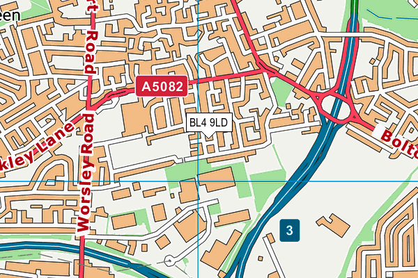 BL4 9LD map - OS VectorMap District (Ordnance Survey)