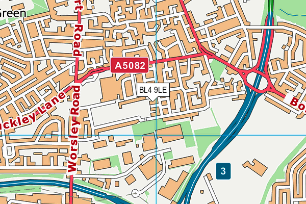 BL4 9LE map - OS VectorMap District (Ordnance Survey)