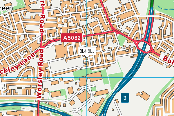 BL4 9LJ map - OS VectorMap District (Ordnance Survey)