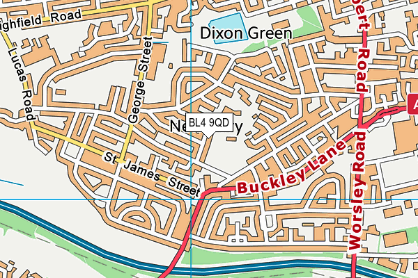 BL4 9QD map - OS VectorMap District (Ordnance Survey)