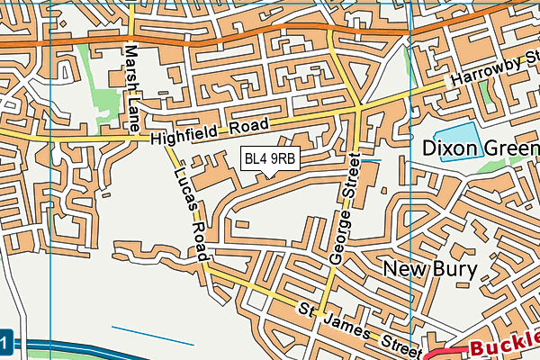 BL4 9RB map - OS VectorMap District (Ordnance Survey)
