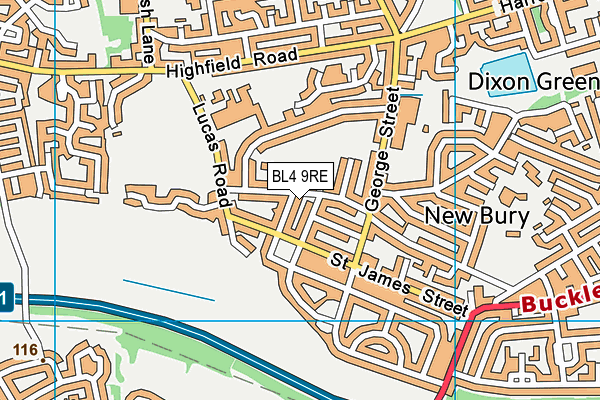 BL4 9RE map - OS VectorMap District (Ordnance Survey)