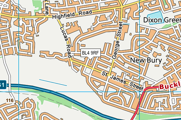 BL4 9RF map - OS VectorMap District (Ordnance Survey)
