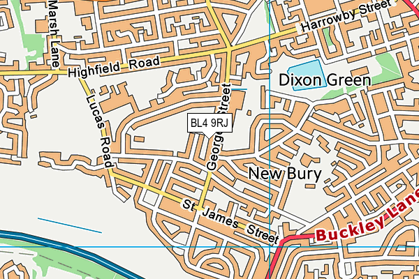BL4 9RJ map - OS VectorMap District (Ordnance Survey)