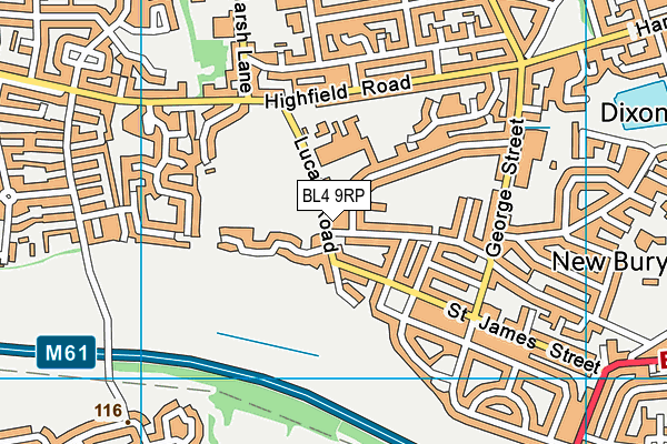 BL4 9RP map - OS VectorMap District (Ordnance Survey)