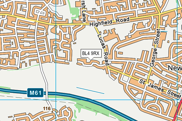 BL4 9RX map - OS VectorMap District (Ordnance Survey)