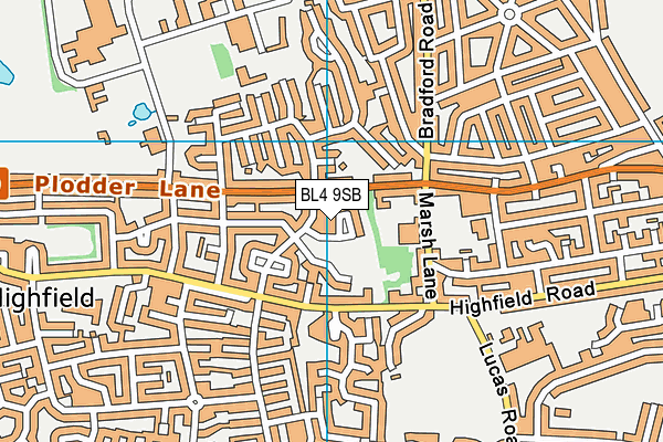 BL4 9SB map - OS VectorMap District (Ordnance Survey)