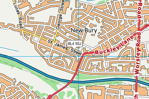 BL4 9SJ map - OS VectorMap District (Ordnance Survey)