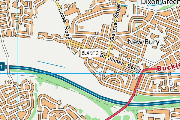 BL4 9TD map - OS VectorMap District (Ordnance Survey)