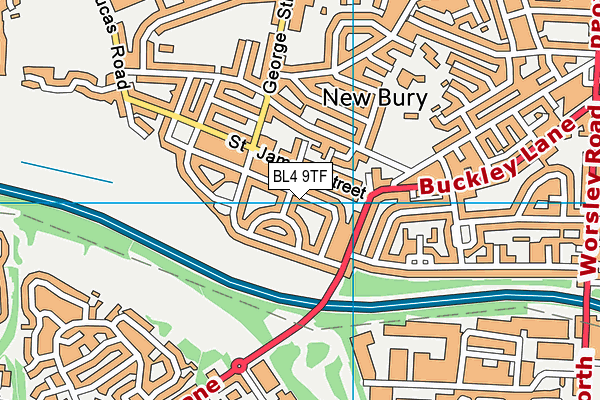 BL4 9TF map - OS VectorMap District (Ordnance Survey)