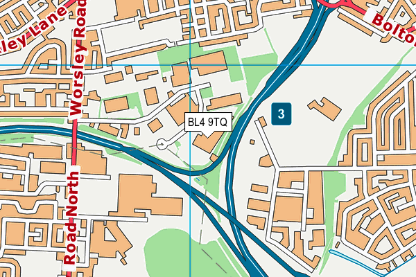 BL4 9TQ map - OS VectorMap District (Ordnance Survey)