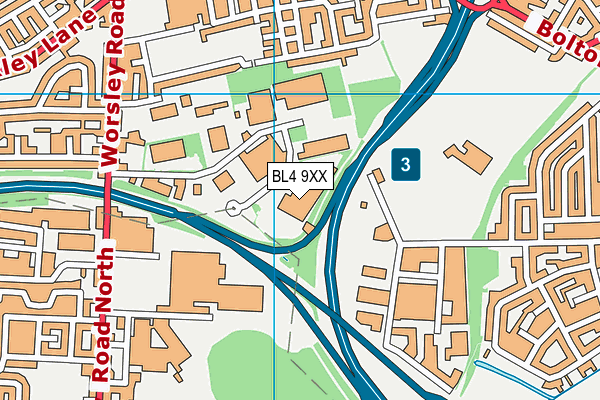 BL4 9XX map - OS VectorMap District (Ordnance Survey)