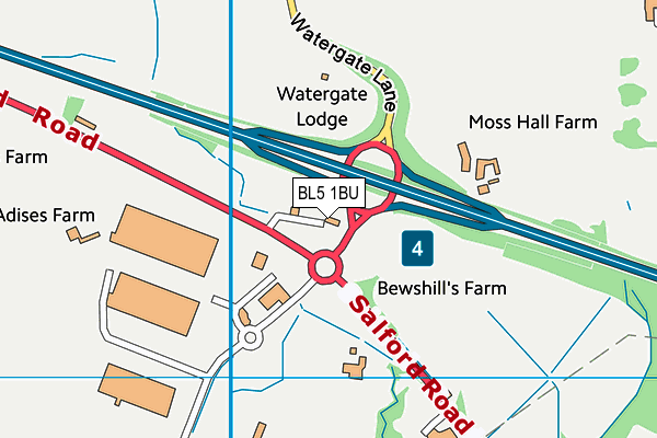 BL5 1BU map - OS VectorMap District (Ordnance Survey)