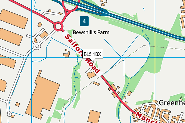 BL5 1BX map - OS VectorMap District (Ordnance Survey)