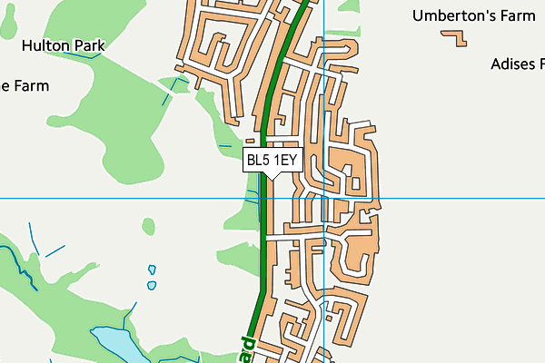 BL5 1EY map - OS VectorMap District (Ordnance Survey)