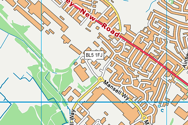 BL5 1FJ map - OS VectorMap District (Ordnance Survey)