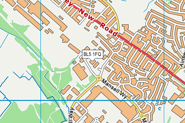 BL5 1FQ map - OS VectorMap District (Ordnance Survey)