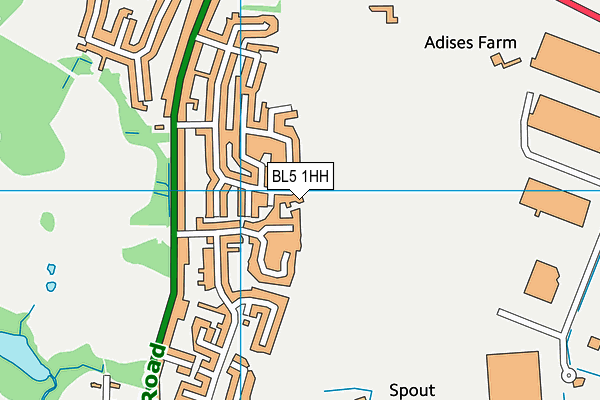 BL5 1HH map - OS VectorMap District (Ordnance Survey)