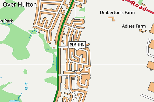 BL5 1HN map - OS VectorMap District (Ordnance Survey)