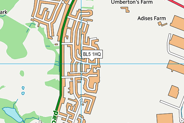 BL5 1HQ map - OS VectorMap District (Ordnance Survey)