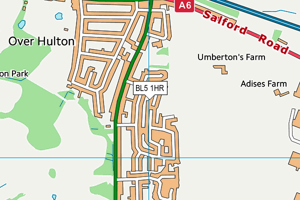 BL5 1HR map - OS VectorMap District (Ordnance Survey)