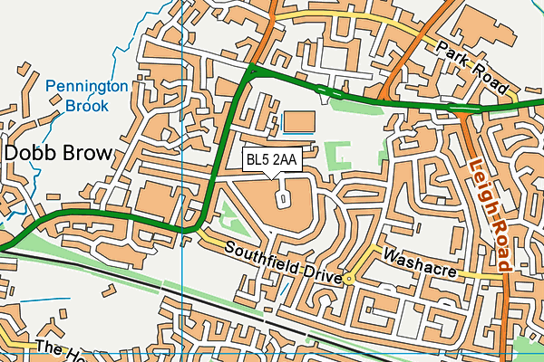 BL5 2AA map - OS VectorMap District (Ordnance Survey)
