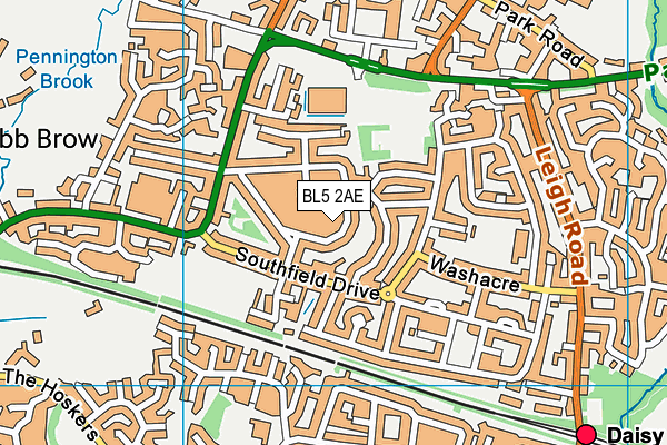 BL5 2AE map - OS VectorMap District (Ordnance Survey)