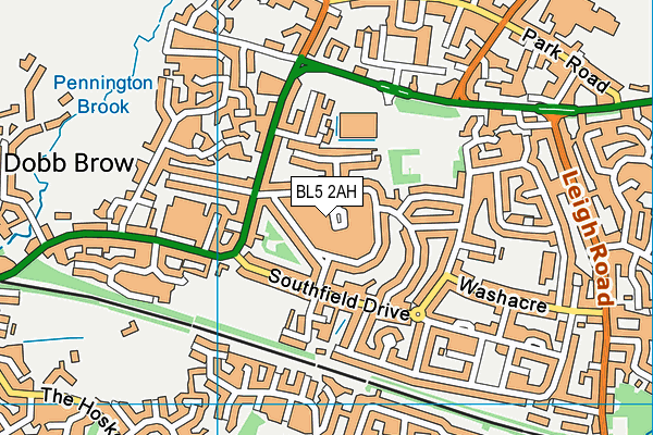 BL5 2AH map - OS VectorMap District (Ordnance Survey)