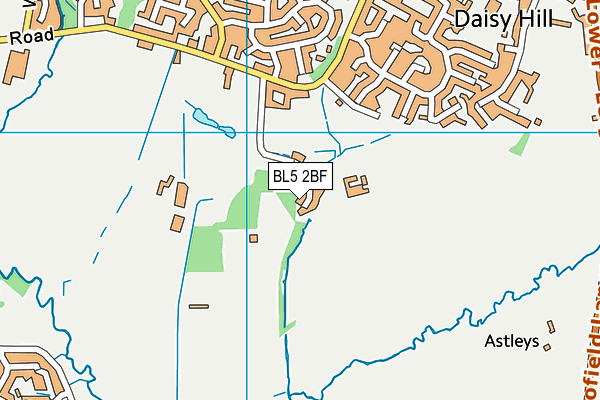 BL5 2BF map - OS VectorMap District (Ordnance Survey)