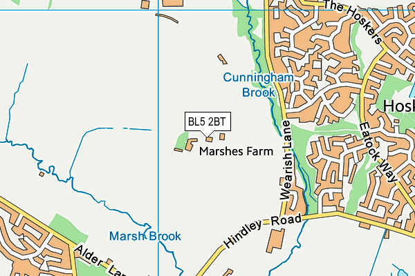 BL5 2BT map - OS VectorMap District (Ordnance Survey)