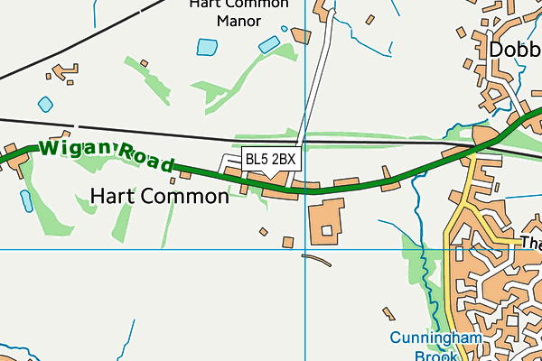 Hart Common Golf Club map (BL5 2BX) - OS VectorMap District (Ordnance Survey)