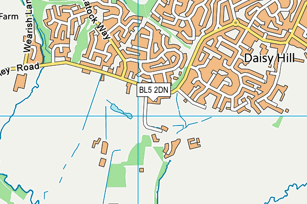 BL5 2DN map - OS VectorMap District (Ordnance Survey)