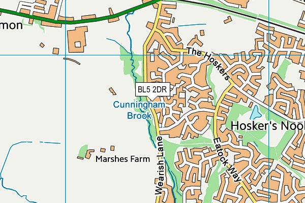 BL5 2DR map - OS VectorMap District (Ordnance Survey)