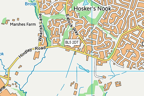 BL5 2DT map - OS VectorMap District (Ordnance Survey)