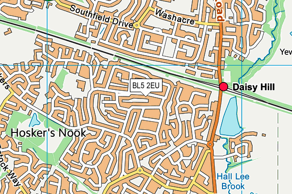 BL5 2EU map - OS VectorMap District (Ordnance Survey)
