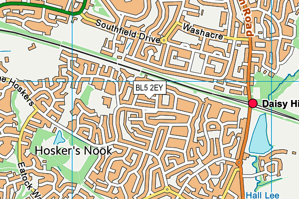 BL5 2EY map - OS VectorMap District (Ordnance Survey)