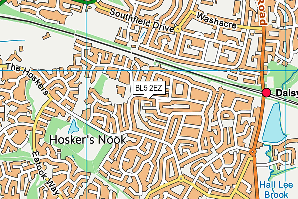 BL5 2EZ map - OS VectorMap District (Ordnance Survey)