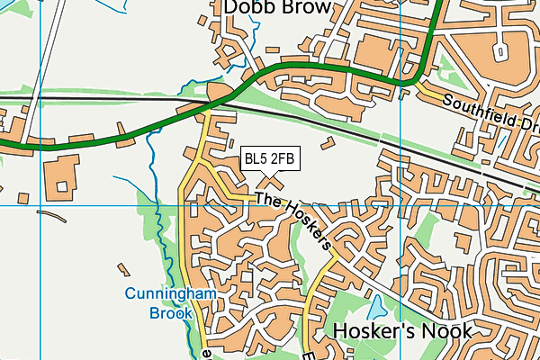 Westhoughton Cricket Club map (BL5 2FB) - OS VectorMap District (Ordnance Survey)
