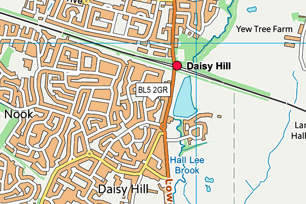 BL5 2GR map - OS VectorMap District (Ordnance Survey)