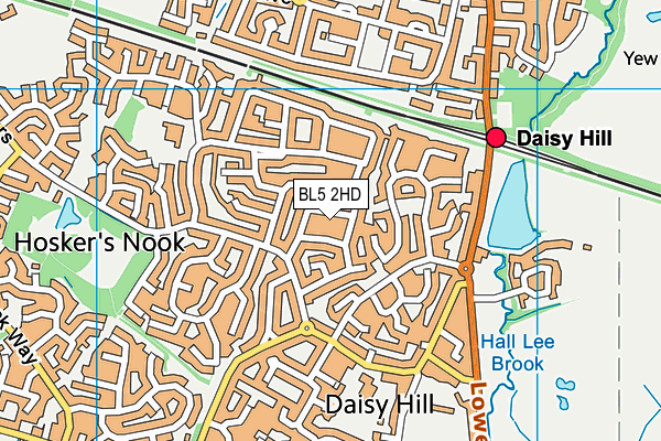 BL5 2HD map - OS VectorMap District (Ordnance Survey)