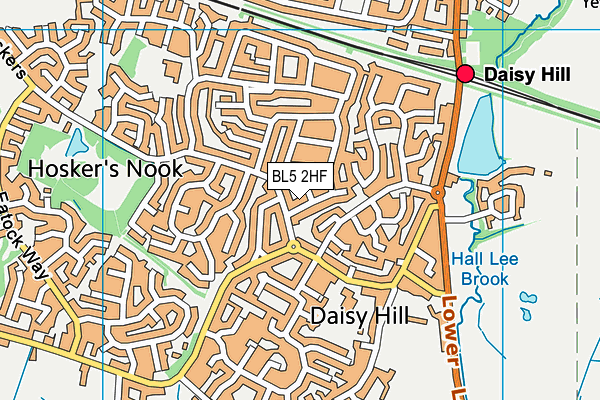 BL5 2HF map - OS VectorMap District (Ordnance Survey)