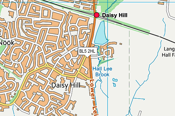 BL5 2HL map - OS VectorMap District (Ordnance Survey)