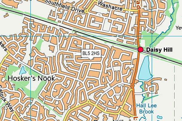 BL5 2HS map - OS VectorMap District (Ordnance Survey)