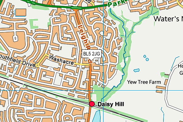 BL5 2JG map - OS VectorMap District (Ordnance Survey)