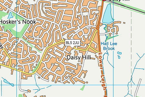 St James CofE Primary School, Daisy Hill map (BL5 2JU) - OS VectorMap District (Ordnance Survey)