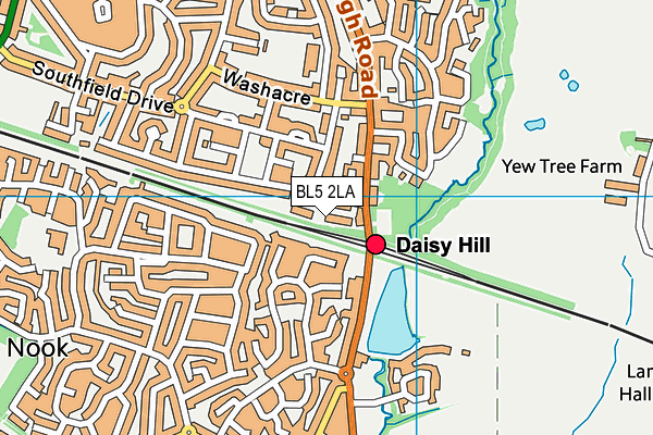 BL5 2LA map - OS VectorMap District (Ordnance Survey)