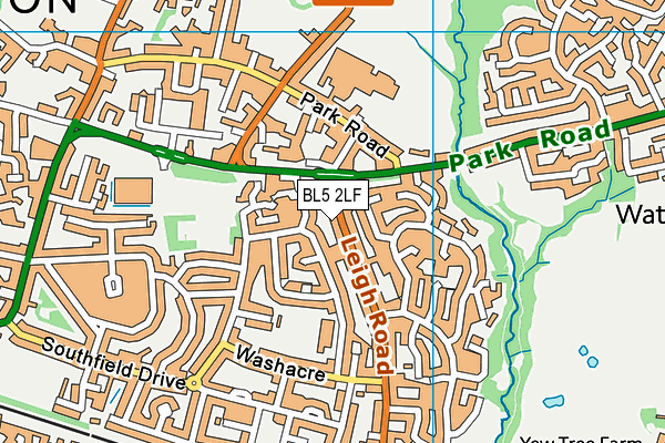 BL5 2LF map - OS VectorMap District (Ordnance Survey)