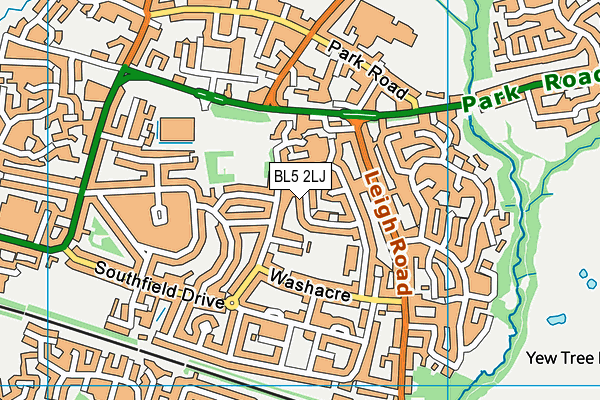 BL5 2LJ map - OS VectorMap District (Ordnance Survey)